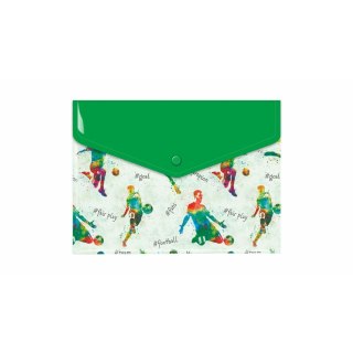 Biurfol Teczka plastikowa na guzik nadruk Football A5 mix Biurfol (TKN-10-03)