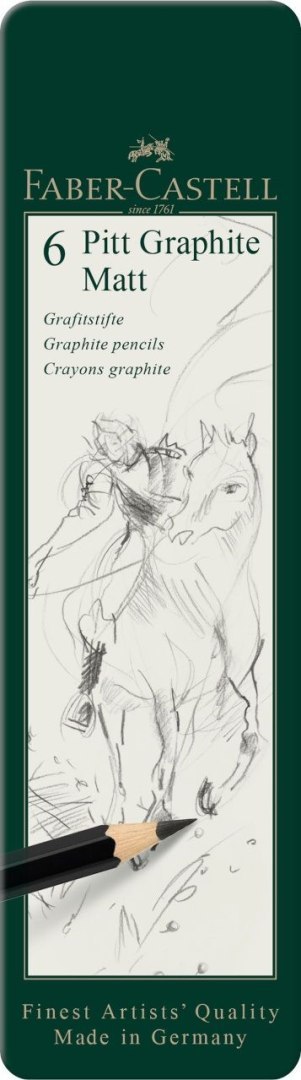Faber Castell Ołówek artystyczny Pitt Graphite Matt 6 szt (różne) Faber Castell (115207 FC)