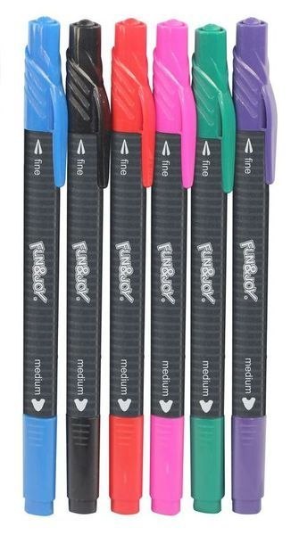 Fun&Joy Flamaster dwustronny 6 kol. Fun&Joy (FJ-275-6)