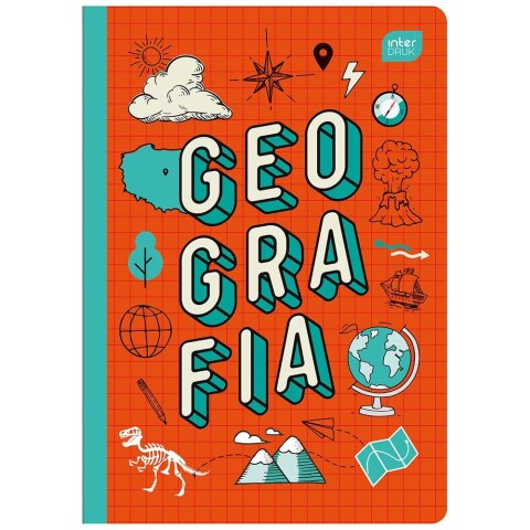 Interdruk Zeszyt tematyczny GEOGRAFIA A5 60k. 70g krata Interdruk (ZE60GEO#)