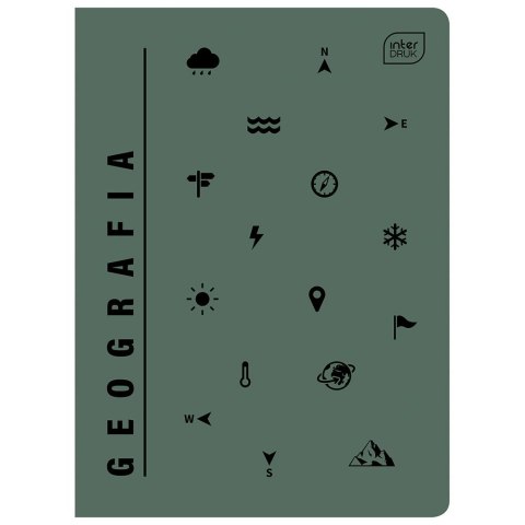 Interdruk Zeszyt tematyczny GEOGRAFIA A5 60k. 70g krata Interdruk (ZE60GEO#)