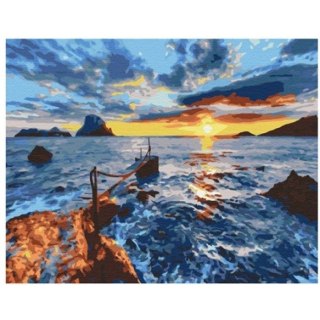 Norimpex Zestaw kreatywny malowanie po numerach - morze, zachód słońca Norimpex (NO-1007682)