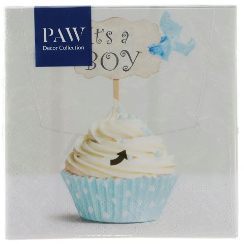 Paw Serwetki Lunch Blue cupcake mix bibuła [mm:] 330x330 Paw (SDL150800)