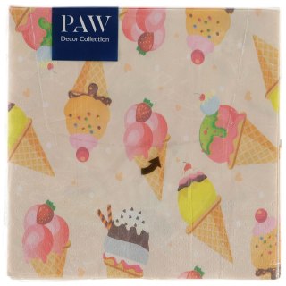 Paw Serwetki Lunch Ice Cream mix papier [mm:] 330x330 Paw (SDL301600)