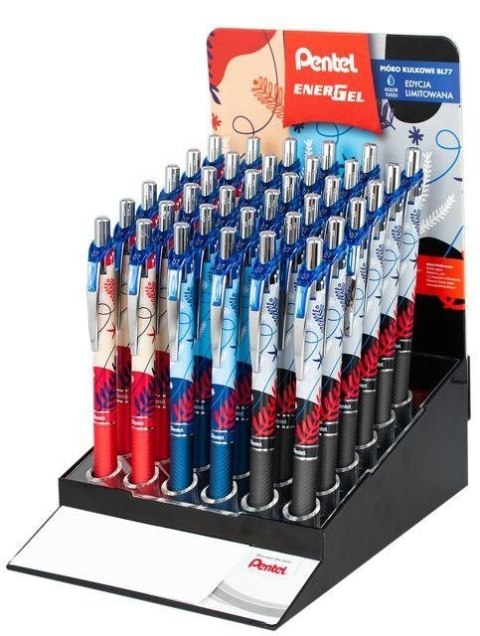 Pentel Pióro kulkowe limitowana edycja BL77WT wkład niebieskie Pentel (36 szt)