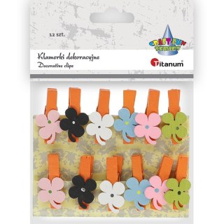 Titanum Ozdoba drewniana Craft-Fun Series klamerki kwiatki Titanum (C708)