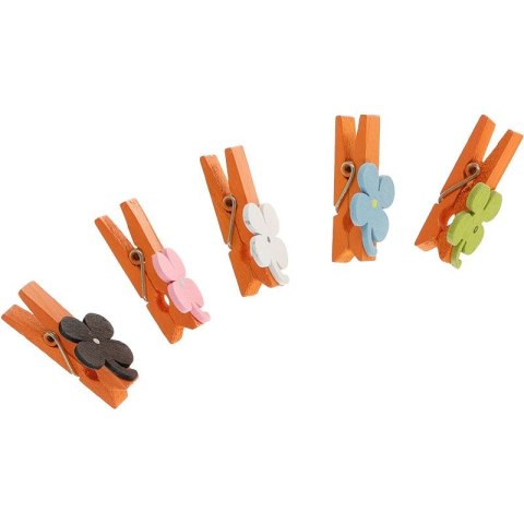 Titanum Ozdoba drewniana Craft-Fun Series klamerki kwiatki Titanum (C708)