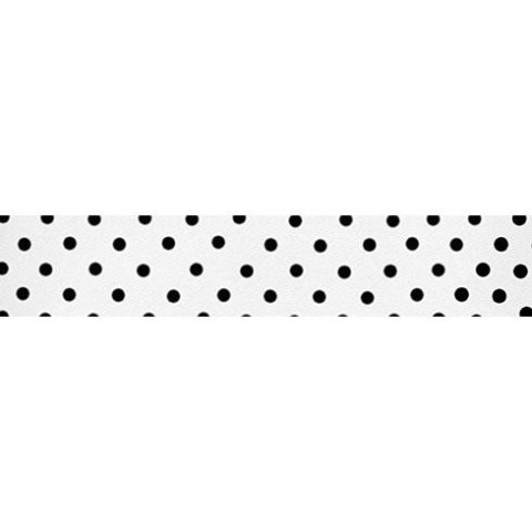 Titanum Taśma ozdobna Craft-Fun Series tekstylna samoprzylepna w kropki 15x4 [mm x m] biała Titanum