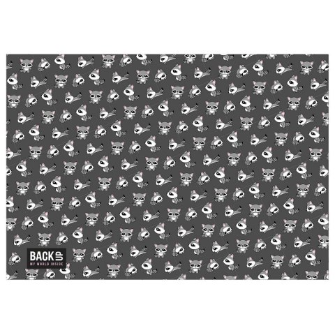 Derform Podkład na biurko BACKUP 3 szary tektura pokryta folią [mm:] 340x500 Derform (POB3A26)