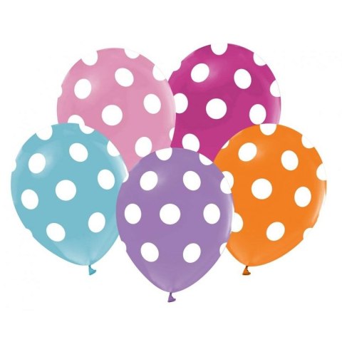 Godan Balon gumowy grochy 5 szt. mix 12cal Godan (GZ-GRO5)