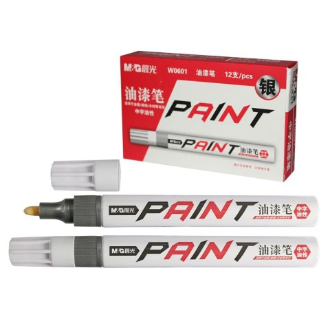M&G Marker olejowy AOMW0601 srebrny okrągła końcówka 2 mm