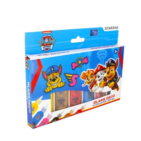 Starpak Farba do malowania na szkle Paw Patrol kolor: mix 6 kolor. Starpak (363512)