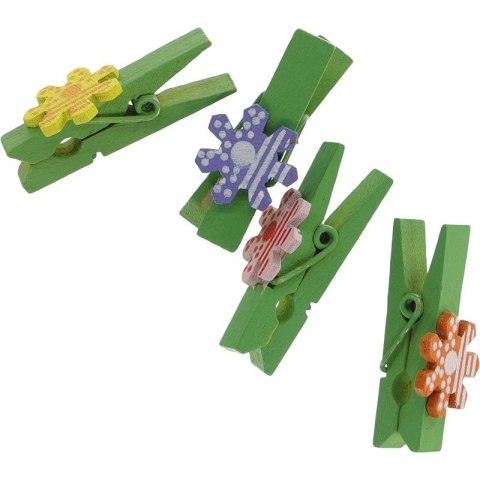 Titanum Ozdoba drewniana Craft-Fun Series klamerki kwiatki Titanum (C704)