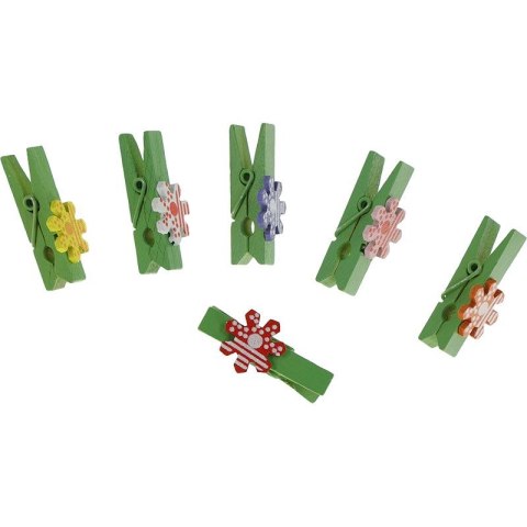 Titanum Ozdoba drewniana Craft-Fun Series klamerki kwiatki Titanum (C704)