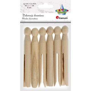 Titanum Ozdoba drewniana Craft-Fun Series klamerki retro Titanum (175037X)