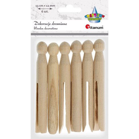 Titanum Ozdoba drewniana Craft-Fun Series klamerki retro Titanum (175037X)
