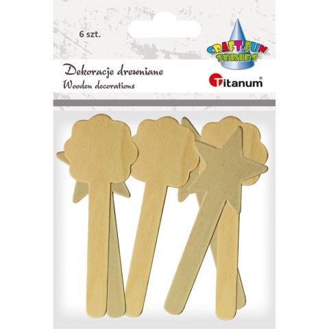 Titanum Ozdoba drewniana Craft-Fun Series patyczki z dekoracją Titanum (17504A)
