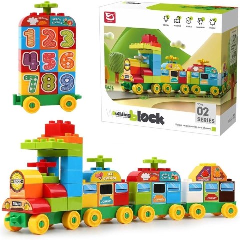 Trifox Klocki plastikowe pociąg 68el Trifox (A-2404)