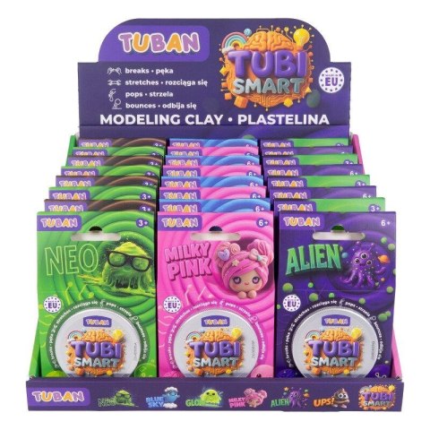Tuban Plastelina 24 kol. display 24 szt., mix kolorów mix Tuban (TU3854)