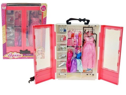 Adar Meble szafa z 4 sukienkami dla lalek 29cm + akcesoria Adar (602847)