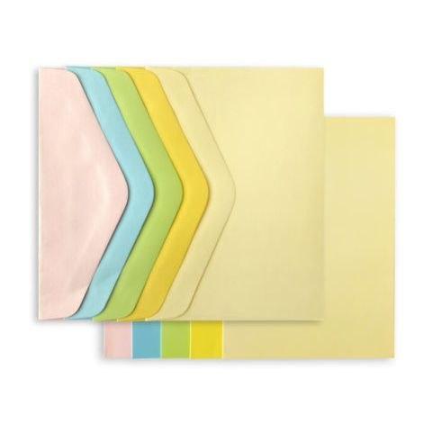 Argo Kartka składana Baza do kartek karnet i koperta, gładki pastelowy mix 5szt. C6 [mm:] 114x162 Argo (283108)