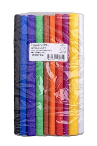 Beniamin Bibuła marszczona 10 kolorów mix 250mm x 2000mm Beniamin