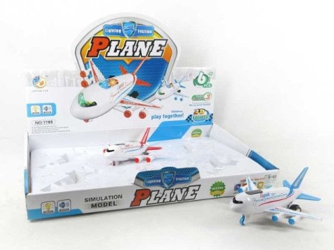 Bigtoys Samolot światło i dźwięk, 17,5cm Bigtoys (BSAM0261)