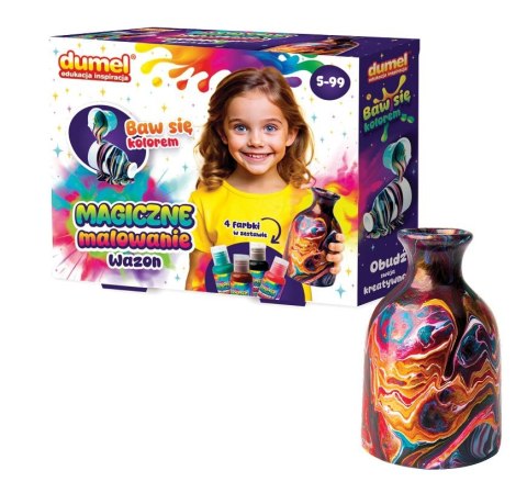 Dumel Zestaw kreatywny dla dzieci MAGICZNE MALOWANIE - WAZON Dumel (DD30621)