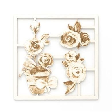 Galeria Papieru Ozdoba papierowa tekturki dekoracyjne doniczka z różami Galeria Papieru (253064)