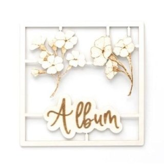 Galeria Papieru Ozdoba papierowa tekturki dekoracyjne napis album i kwiaty Galeria Papieru (253067)