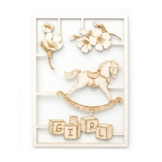 Galeria Papieru Ozdoba papierowa tekturki girl z bujanym konikiem Galeria Papieru (253057)