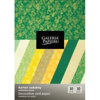 Galeria Papieru Papier ozdobny (wizytówkowy) harmonia zieleni A4 (mix) 220g Galeria Papieru (208934)