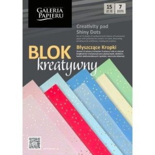 Galeria Papieru Papier ozdobny (wizytówkowy) mix blyszczace kropki A4 mix Galeria Papieru (258005)