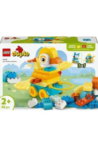 Lego Klocki konstrukcyjne Duplo Zwierzątka na kółkach 3 w 1 Lego (10448)