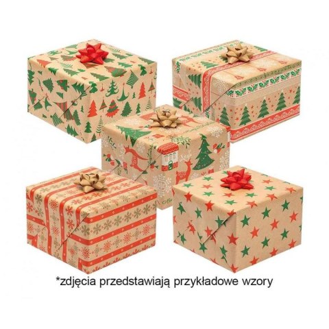 Pol-mak Papier pakowy ozdobny rolka gwiazdka [mm:] 700x2000 Pol-mak (P2_KRAFT_GW_5)