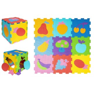 Smily Play Mata dla malucha piankowa owoce, 29x29cm Smily Play (SP84355)