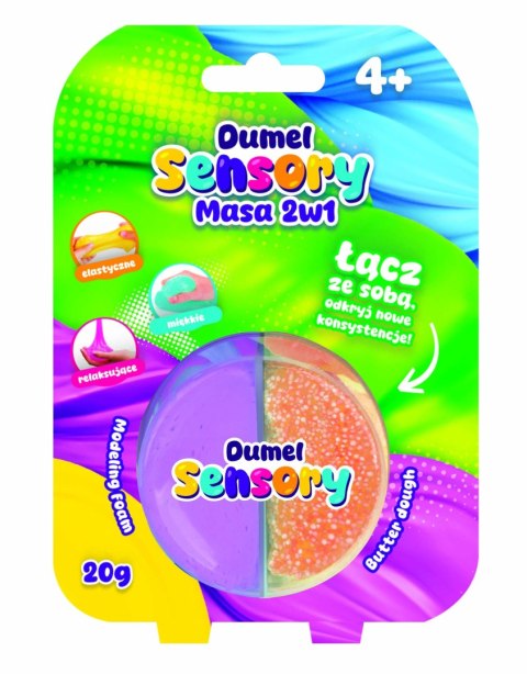 Dumel Masa plastyczna dla dzieci SENSORY MASA 2w1 mix Dumel (DD30624)