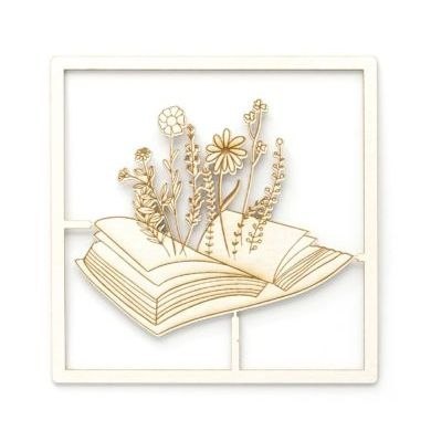 Galeria Papieru Ozdoba papierowa tekturki dekoracyjne książka z kwiatami Galeria Papieru (253066)