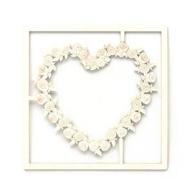 Galeria Papieru Ozdoba papierowa tekturki dekoracyjne serce z róż Galeria Papieru (253063)