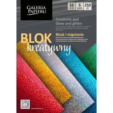 Galeria Papieru Papier ozdobny (wizytówkowy) mix kartonów holograficznych A4 mix 210g Galeria Papieru (258001)