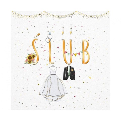 Henry Kartka składana A5 Ślub Państwo Młodzi kw Henry (5905701488346)