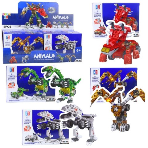 Lean Klocki konstrukcyjne Dinozaur Auto 2w1 105-132 el. Mix Lean (24565)