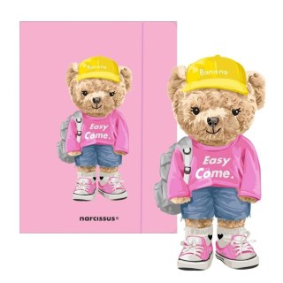 Narcissus Teczka kartonowa na gumkę Teddies& Miś Urszula A4 mix 270g Narcissus