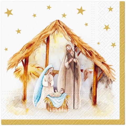 Paw Serwetki Lunch BN Holy Family Blessing mix nadruk bibuła [mm:] 330x330 Paw (SDL241400)