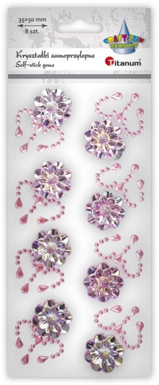 Titanum Kryształki Craft-Fun Series kwiaty różowe Titanum (25BJ033141-2)