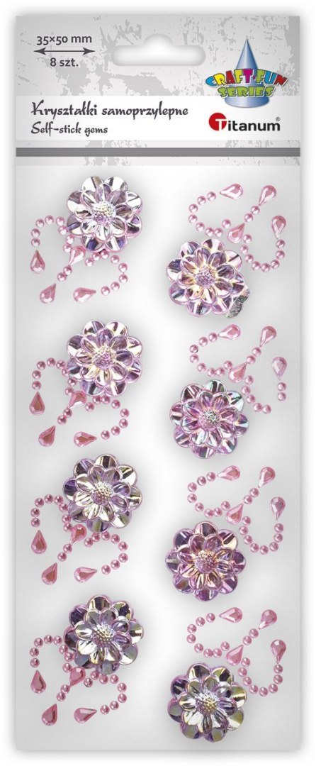 Titanum Kryształki Craft-Fun Series kwiaty różowe Titanum (25BJ033141-2)