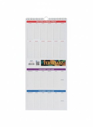 Avanti Kalendarz ścienny TERMINARZ wieloplanszowy paskowy 220mm x 490mm Avanti (KPD-6)