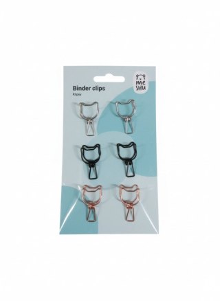 Berlingo Klipsy do spinania dokumentów cute cats metal 6 szt 32mm Berlingo (328222)