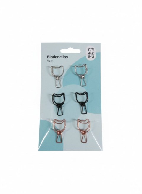 Berlingo Klipsy do spinania dokumentów cute cats metal 6 szt 32mm Berlingo (328222)