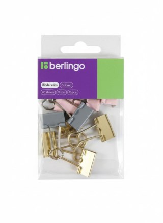 Berlingo Klipsy do spinania dokumentów metal 10 szt 19mm Berlingo (330194)